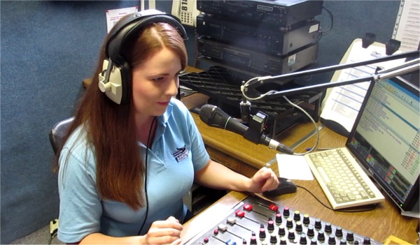 Alice Ryan On-air at Southend Hospital Radio