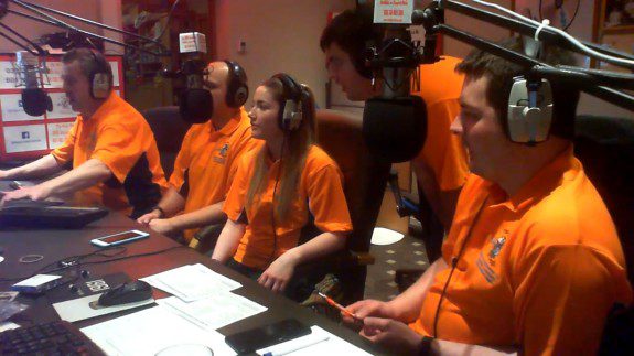 The 2018 Big Broadcast Team broadcasting to over 35 hospital radio stations