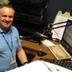 Barry Shine at work in the Southend Hospital Radio studio