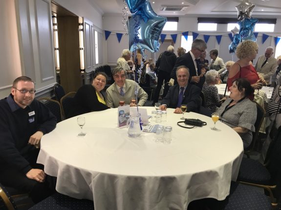 Southend Hospital Radio's table at the 2017 Volunteer Awards